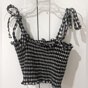 Checkered S/M, black and white tank